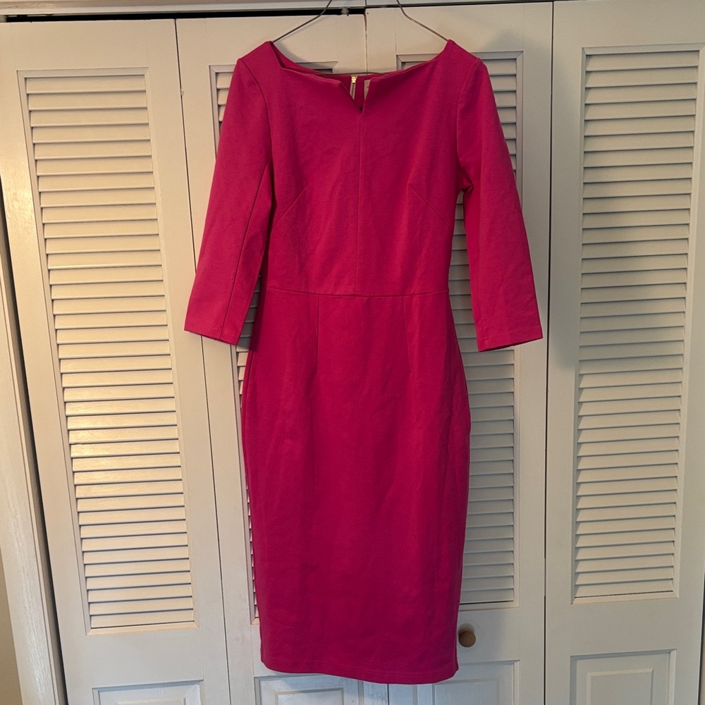 Chic Fuchsia Long Sleeve Dress